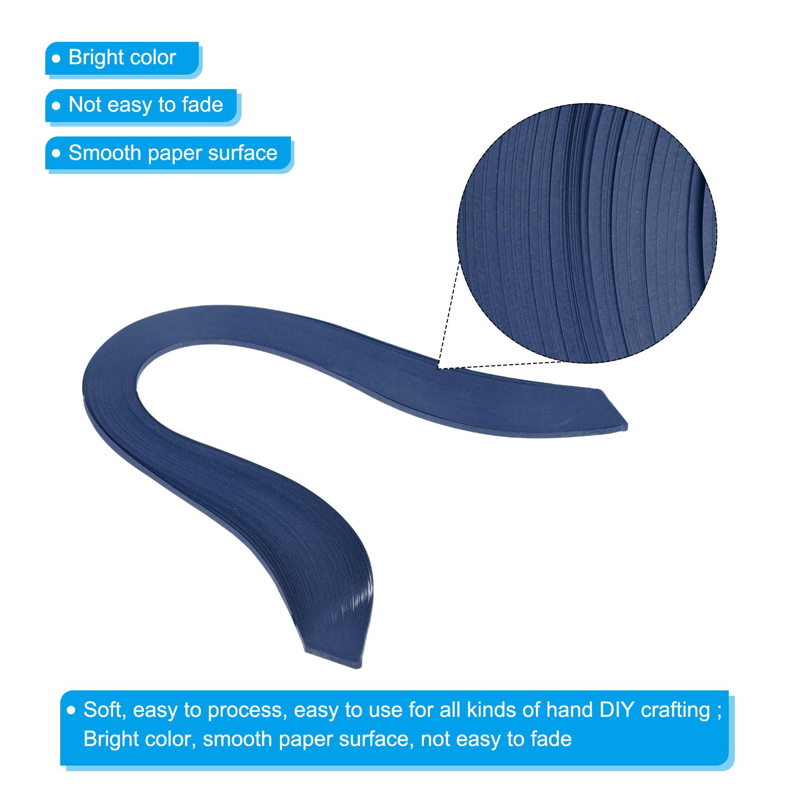 PATIKIL 240pcs Quilling Strips Paper, 3mm x 39cm Origami Paper Quilling Kits for Adults Beginner Art DIY Craft Christmas Dark Blue - Image 3