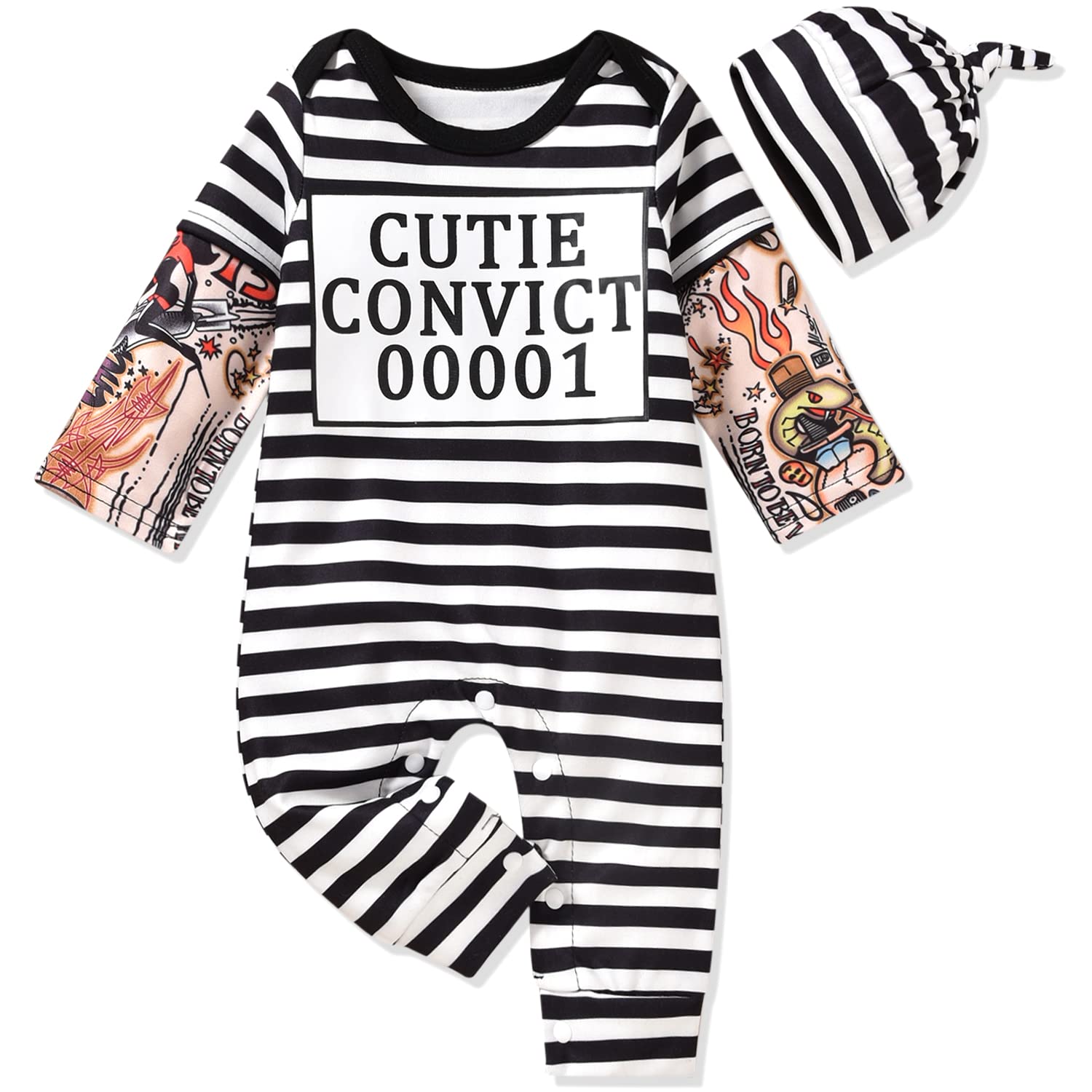 Aalizzwell Baby Halloween Outfit First Halloween Hooded Romper One-Piece Jumpsuit for Toddler Boys Girls