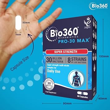 Natures Aid Bio360 Pro-30 Max 30 Billion CFU – 60 Capsules