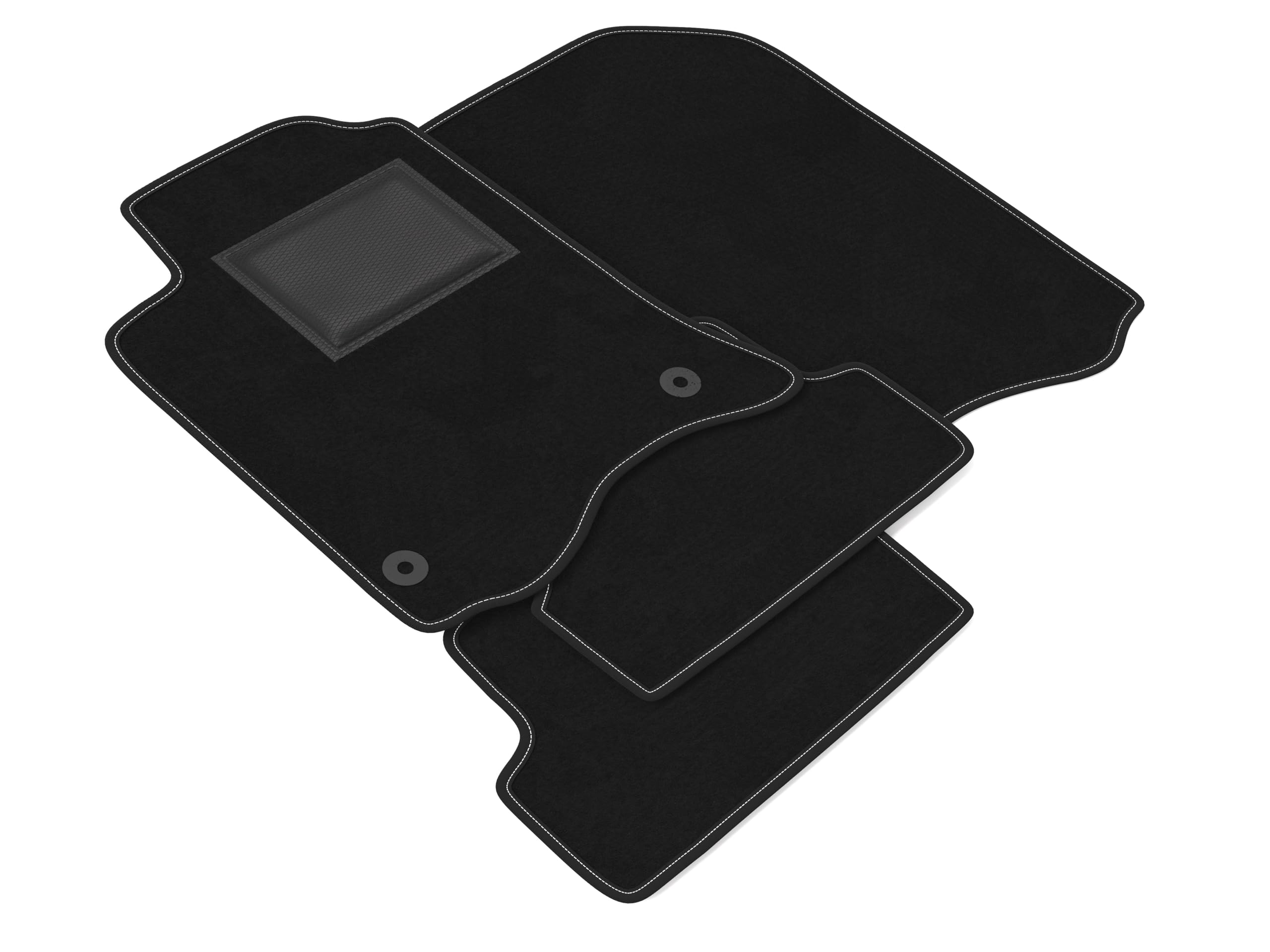 DHCarMats - Alfombrillas de coche para Renault Laguna 3 Coupe desde 2008 hasta 2015, alfombrillas de coche de moqueta antideslizante, interior del habitáculo, kit completo delantero y trasero