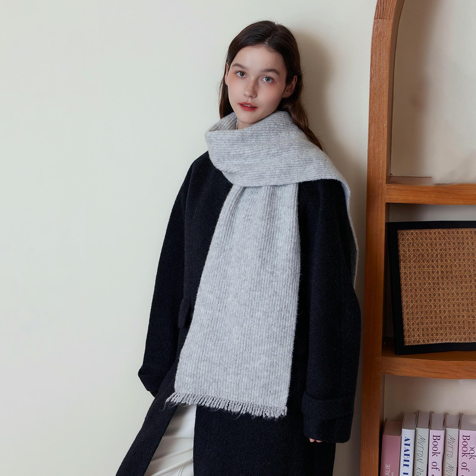 Scarf 2 Piezas De Bufandas Largas Y Suaves De Punto De Color Sólido De Otoño E Invierno Para Hombres E Inviernos