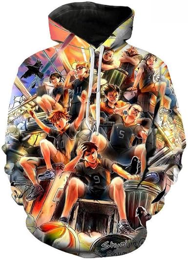 XLUIN Haikyuu Cosplay Disfraz Hinata Shoyo Sudadera con Capucha Casual  Sudadera con Capucha suéter para Adultos Halloween-A01_2XL: Amazon.es: Ropa