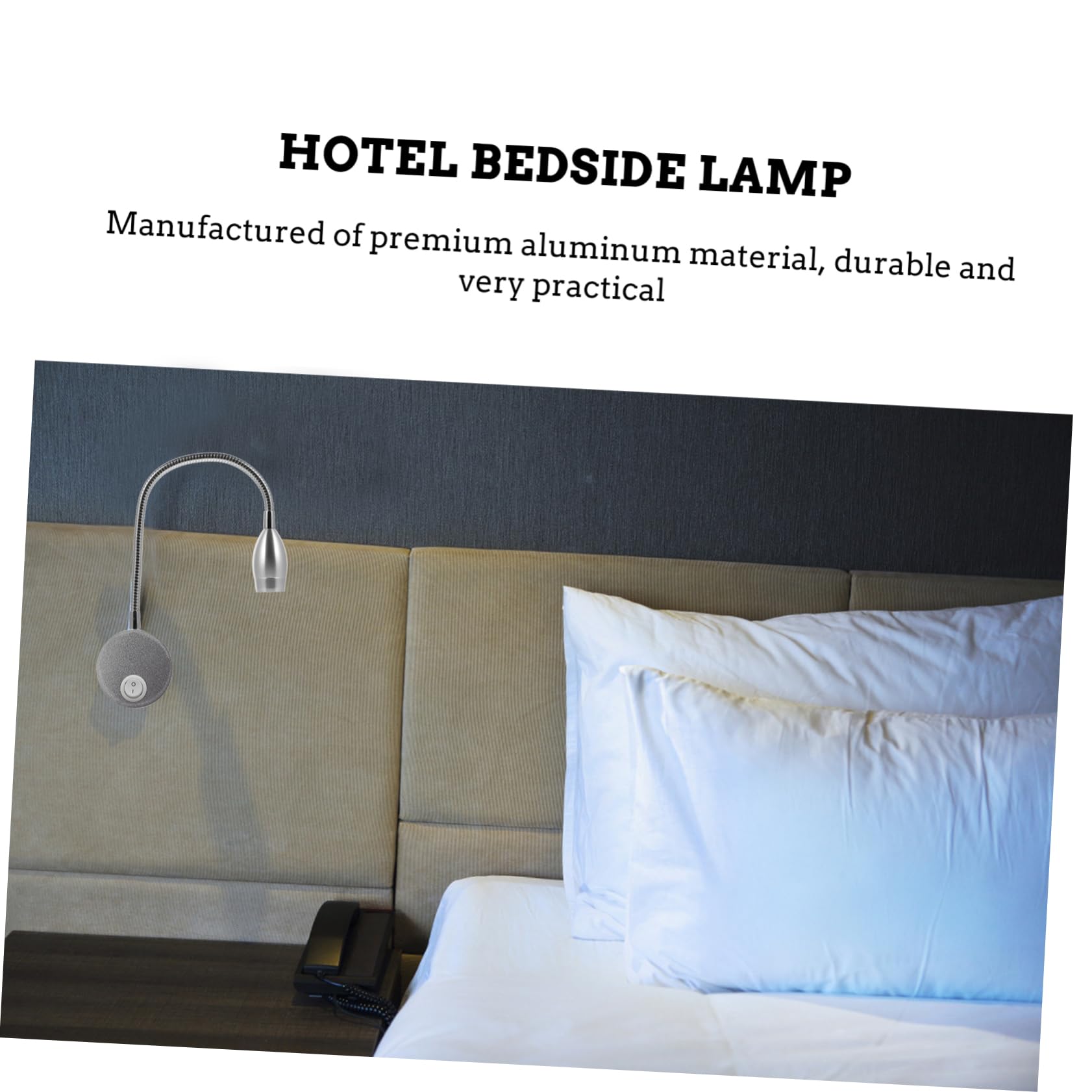 TEHAUX 1pc Flexible Reading Light for Bedroom Hotel Bedside and Study Use Compact Design for Easy Placement and Eye Comfort