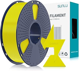 SUNLU Alta Velocidad Filamento PLA 1.75mm, Filamento PLA de Alta Fluidez para Impresoras 3D Rápidas, Diseñado para Impresiones Rápidas, Tolerancia de Diámetro ±0.02mm, HS-PLA Filament, 1KG Amarillo