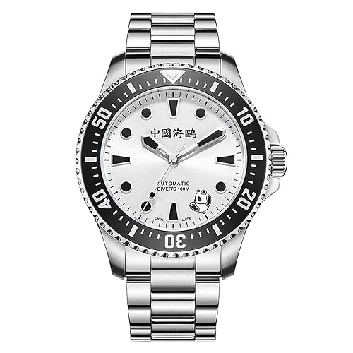 SEA-Gull Men's Watch Rolling Panda Design 100M Diving Watches Automatic