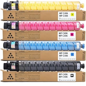 4-Pack MP C406 MP C306 Toner Cartridges 842091 842092 842093 842094