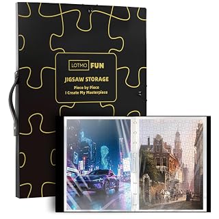 Puzzle-Aufbewahrungsordner für 1000 Teile: Puzzle-Organizer großer Kapazität mit 25 Taschen, Platz für 50 Puzzlesätze, staubdicht und schützend, ideale Puzzle-Zubehör, ideal als Weihnachts - Amazon product rated Grade B