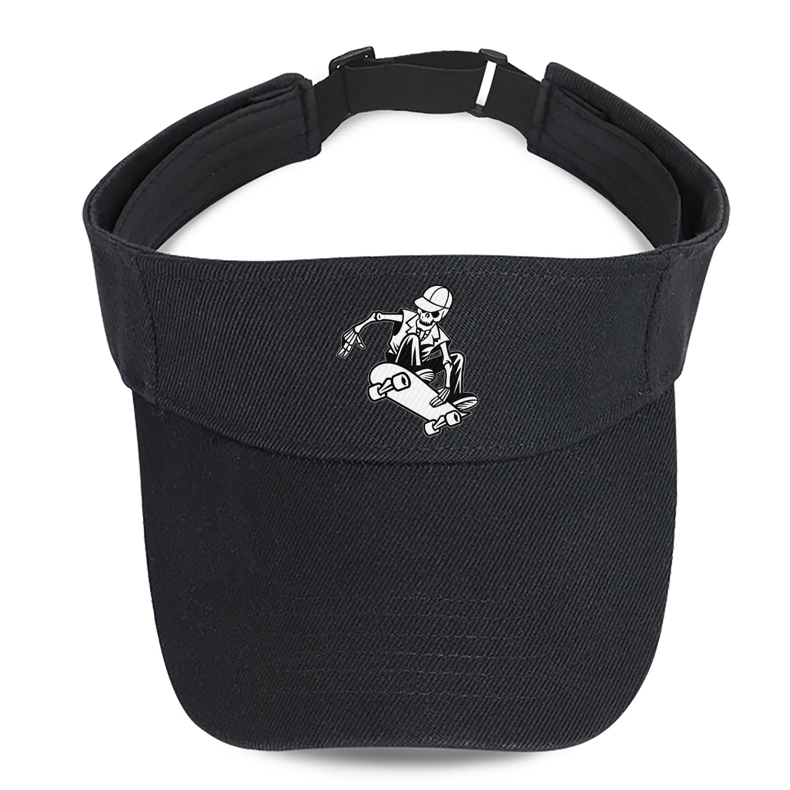 Visors Hat for Women Sun Hat for Men Empty Top Black Running Visors Comfortable UV Protection Sun Visor for Travel Cycling