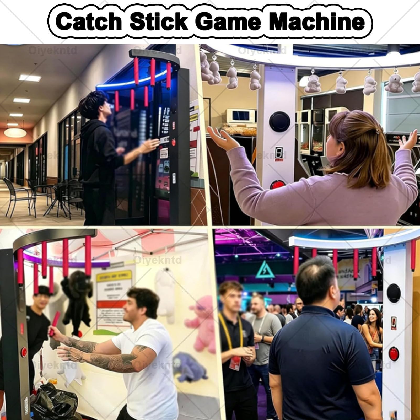 Gioco di Allenamento della coordinazione Occhio-Mano con bastoni acchiappa-riflessi, Ideale per Feste, Eventi aziendali e Serate in Famiglia, con luci LED e Musica reattive Yellow