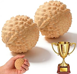 2Pcs Spiky Massage Ball for Labor,Professional Wooden Labor Massage Balls Set for Labor Pain,Pregnancy Essentials for Women (Hand,Foot,Back)
