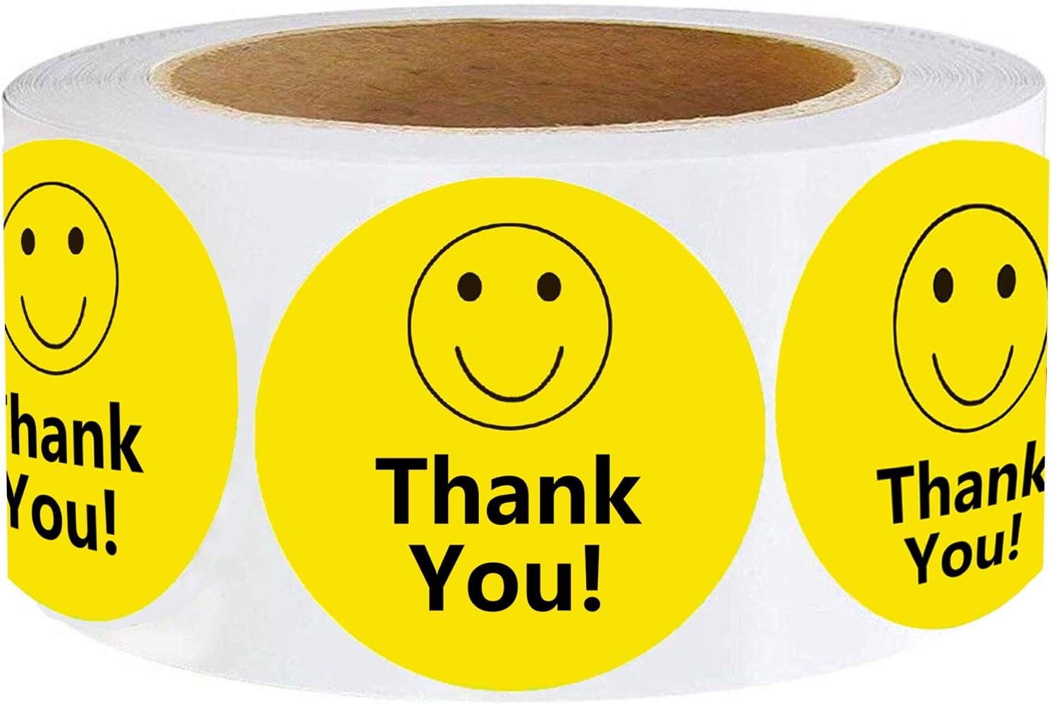 Smile Thank You Stickers,Yellow Smiley Face Thank You