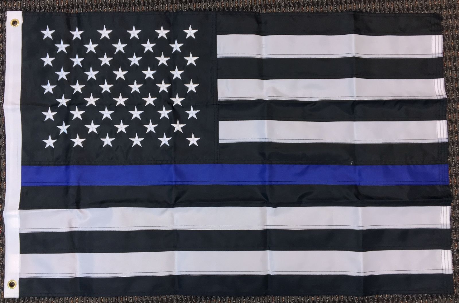 FRAMED THIN BLUE LINE POLICE FLAG in United States