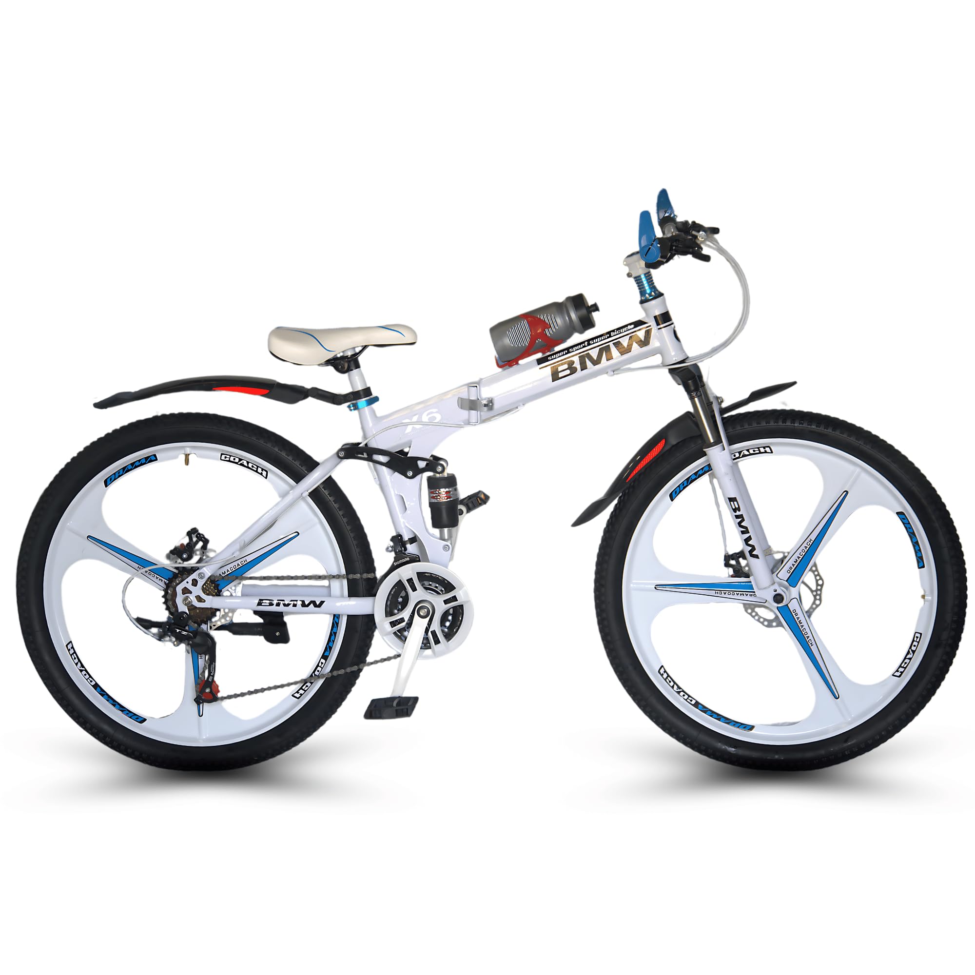 QUESEC Premium Collection 21 Speed Gear Cycle for Men with Gear, 3 Spokes Alloy MacWheel, Dual Disc Brakes, Dual Suspension, 26 Inch Tyres - Folding Bicycle for Men White MTB Bike (B0DGQC3QCD) Amazon Price History, Amazon Price Tracker