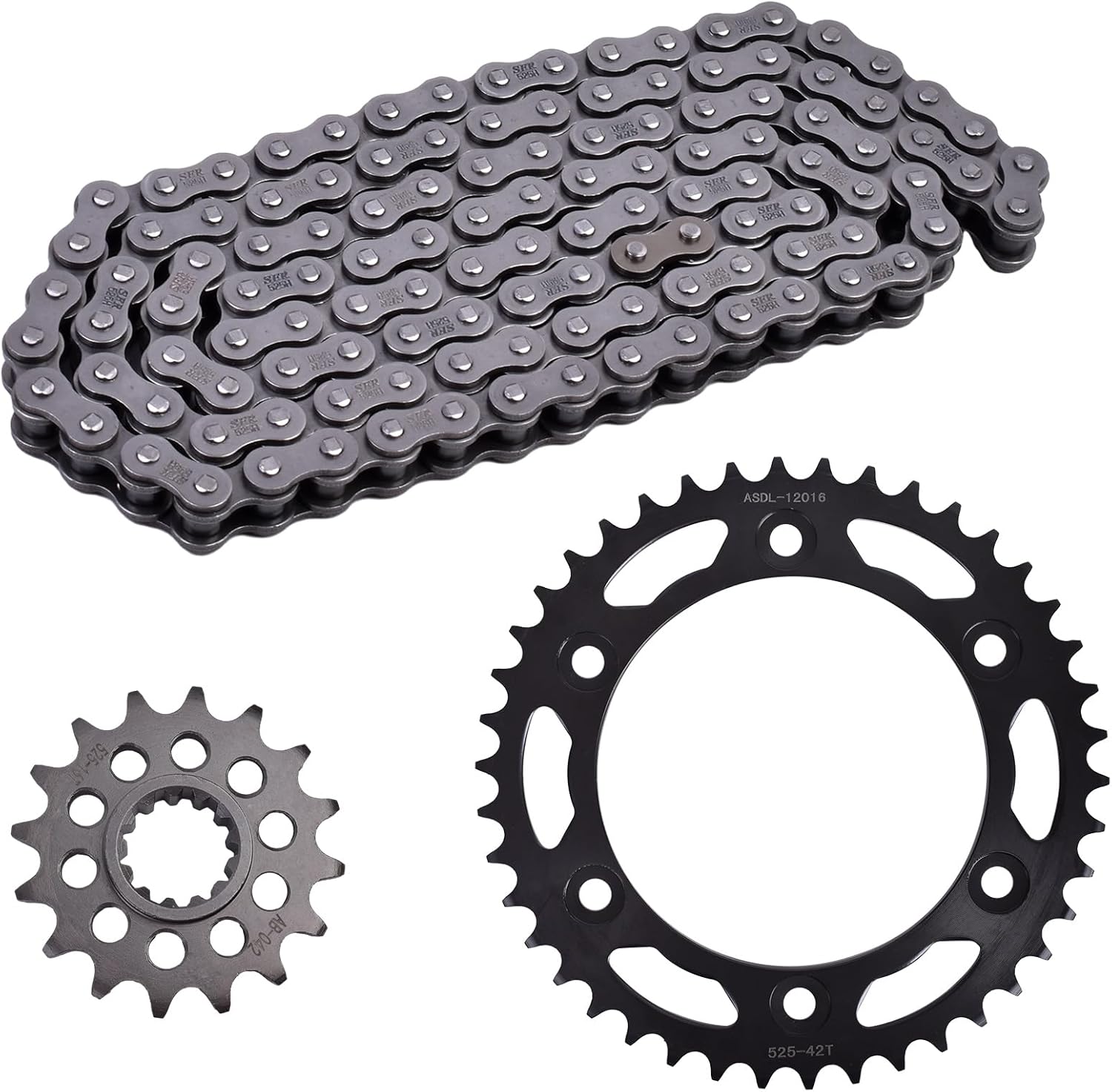 Chain and Sprocket Kit 525H Chain 112Links Front 16T Rear 42T Carburizing Steel Fit for Honda CBR600RR CBR 600RR 2003-2023 CBR600 RA C-ABS 2009-2020