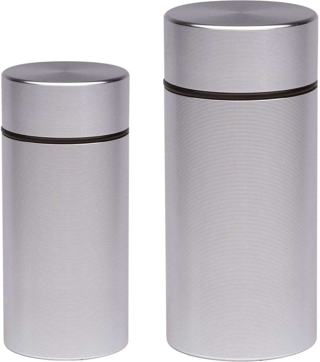 Stash Jar - Airtight Smell Proof Aluminum Herb Container Waterproof, Scent Lock Odor Protection. Beautiful Discreet Metal Design. Store Herbs and Spices Securely. Perfect Size for Travel