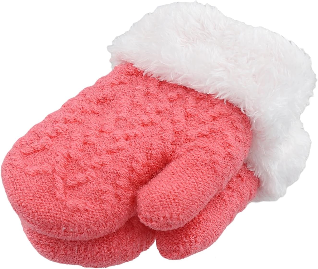 FGSS Kids Winter Knit-Mittens Toddler Warm Thick Fleece Gloves Cold Weather Soft Stretch Mittens for Boy Girls (2-6Yrs) - Image 2