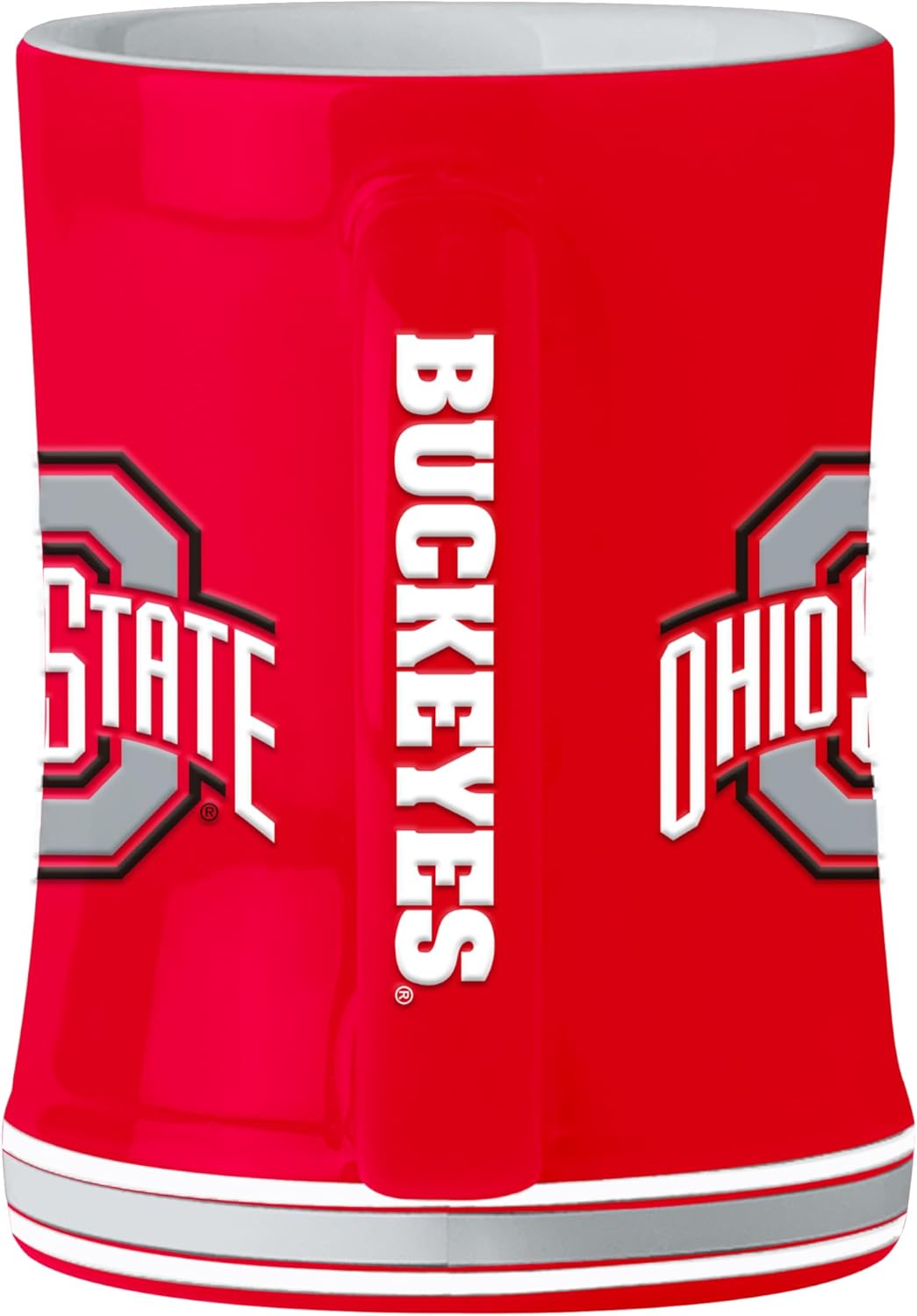 Logo Brands NCAA Ohio State Buckeyes 14oz Ceramic Relief Coffee Mug - Officially Licensed Mug, Sculpted 3D Logo and Team Colors – Comfortable Handle and Glossy Finish for College Sports Fans - Image 4