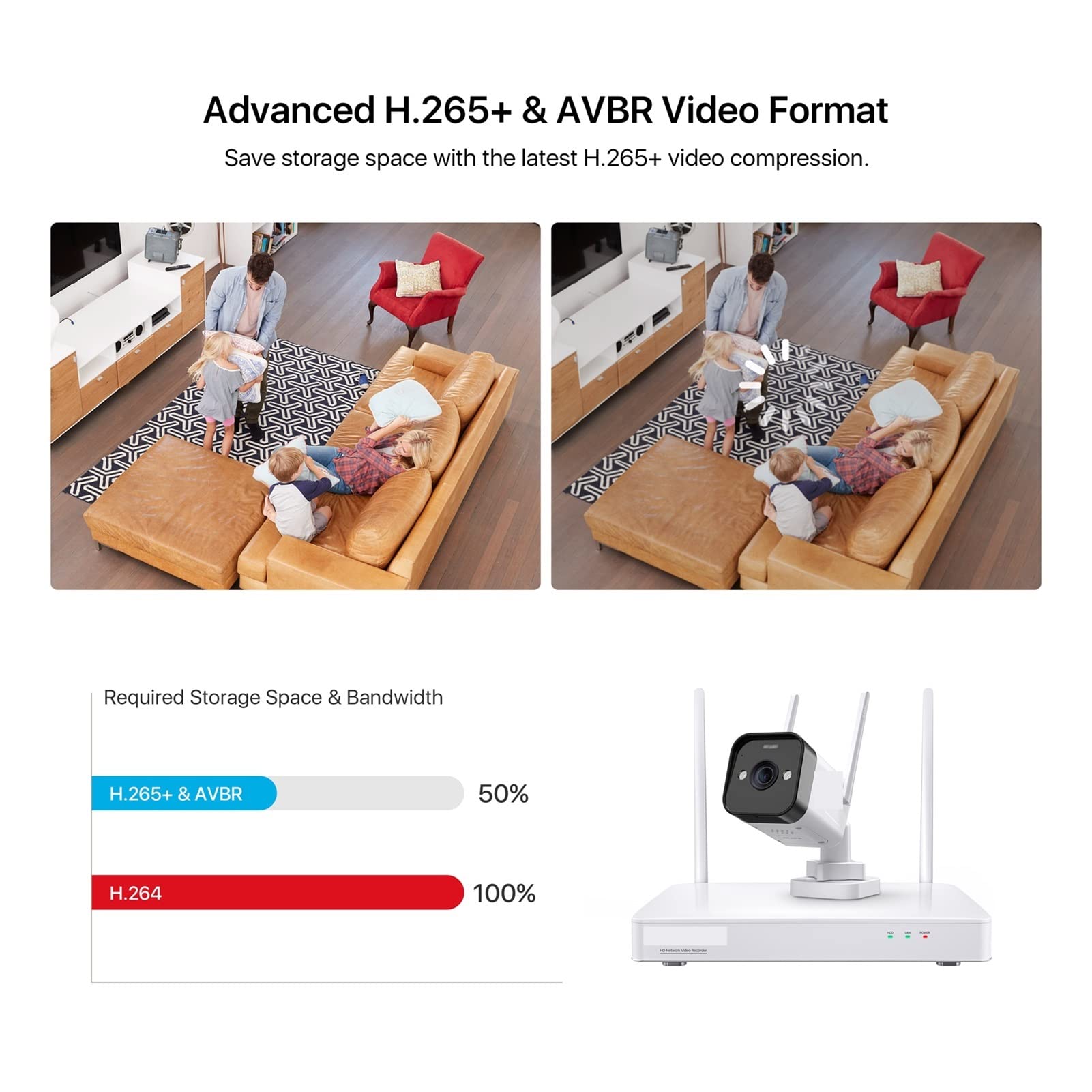 Zestaw do monitoringu DVR, W4 PRO. 3MP System WiFi. 8ch 2k Nadzór NVR. 4 sztuk 3mp HD. WiFi. Ip Aparat z reflektorem, 2-drożny dźwięk, Ai, Kolor Night Vision.,System kamer bezpieczeństwa