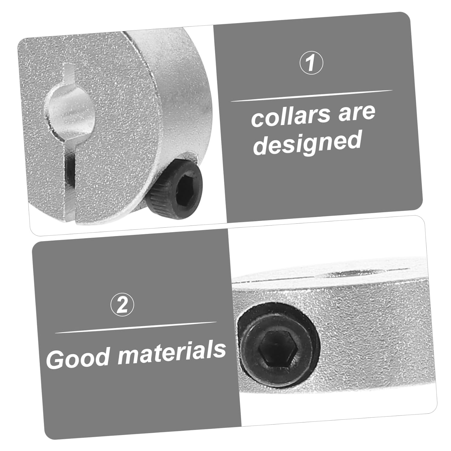 Mobestech 4pcs Shaft Collars Clamp Aluminum Alloy Split Collars Outer Thick Screws Automotive Axle Clamp