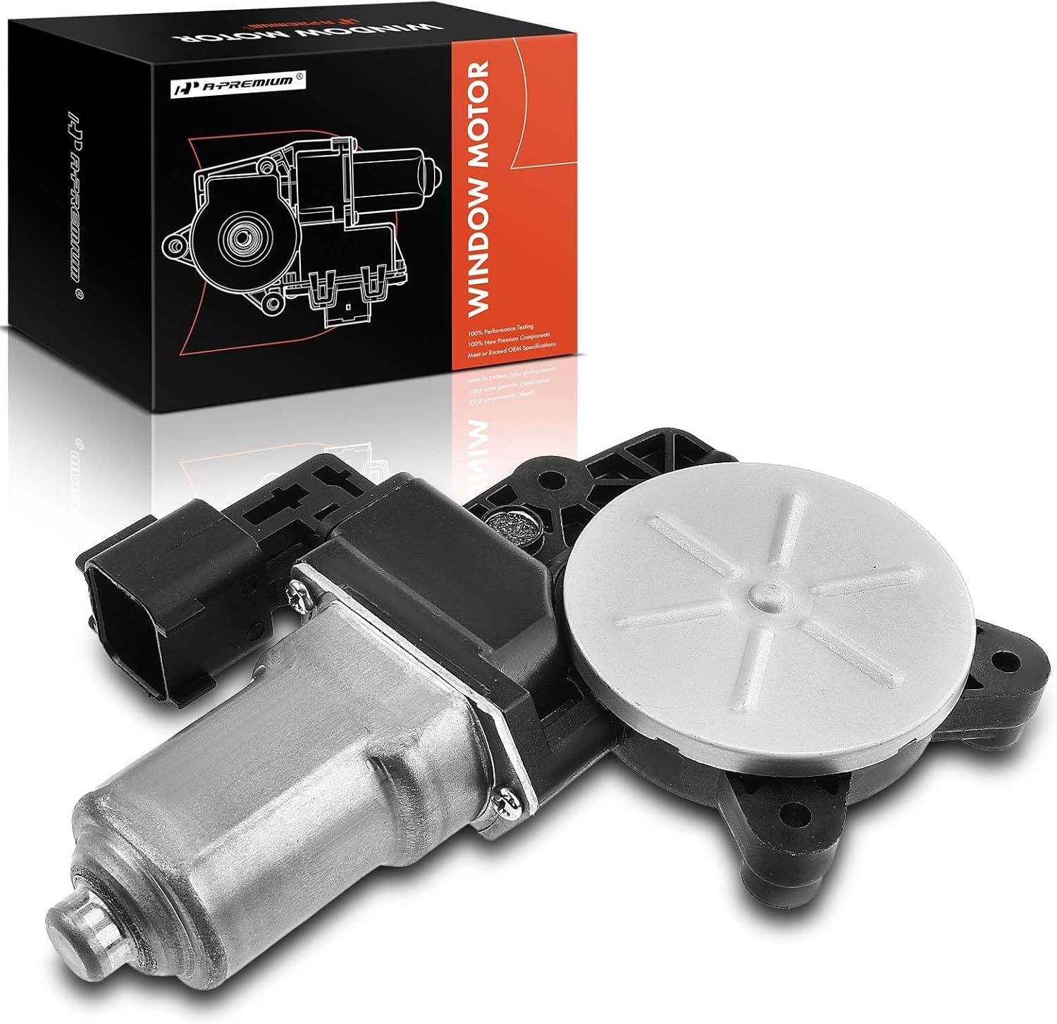 A-Premium Power Window Lift Motor Compatible with Ford C-Max 2013-2018, Focus 2012-2018, Transit Connect 2015-2021, 6 Pins, with One-Touch Up Down, Replace# CV6Z5423395A, CV6Z5423395B