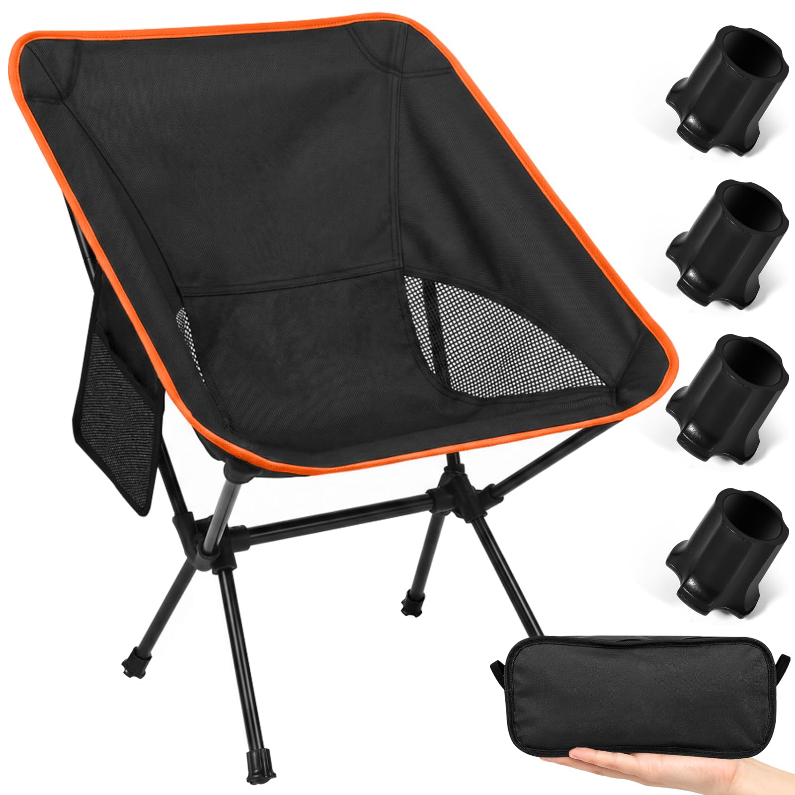 Chaises de Camping Pliantes Portable, Compacte Ultra Légère et Portable Chaise de Camping Pliable avec Sac de Transport pour Pique-Nique, Camping, Pêche, Randonnée, Extérieur