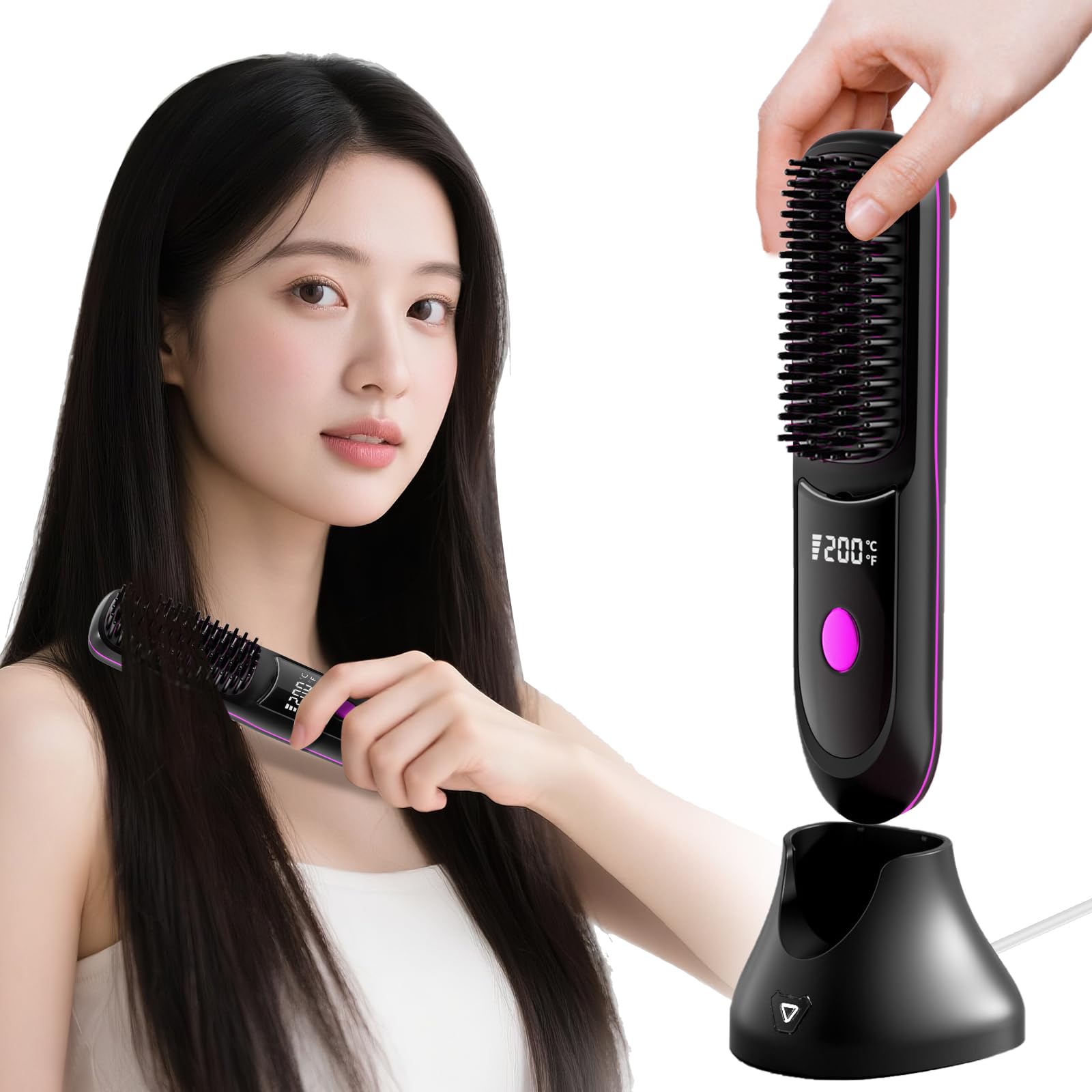 Amazon.co.jp: BlueCrest ストレートアイロン ヒートブラシ コードレス