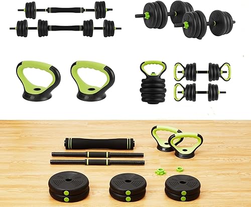 Juego de mancuernas ajustables de 44 libras, pesas ajustables como mancuernaspesas rusas para gimnasio en casa