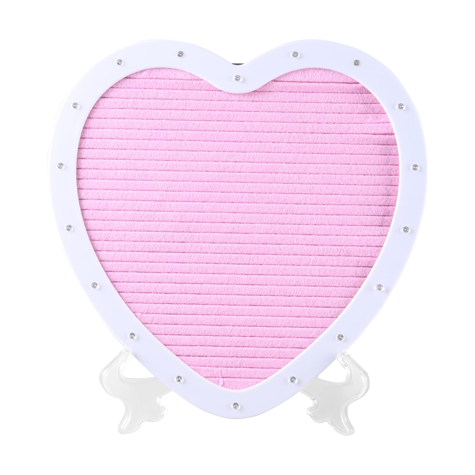 Jazuaiao Creative Glowing Heart Shaped Message Board with Changeable Letters LED Lighted Felt Letter Sign Party Table Decorations Felt Message Board