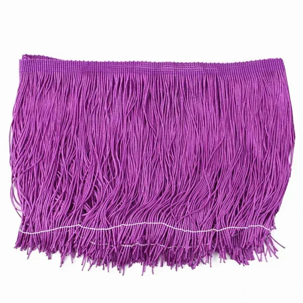 VIXDA 10Yards 10-30cm Color Tassel Fringes Sewing Curtain Stage Garment Lace Trim Latin Dance Dress Fringe Tassels DIY Craft