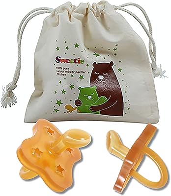 SWEETIE Rubber Star Shape Orthodontic Pacifier Rubber 1 Count (6-12 Medium)