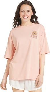 Billabong Women's Relaxed Fit Premium Soft Cotton Tee Short Sleeve Graphic Oversized T-Shirt