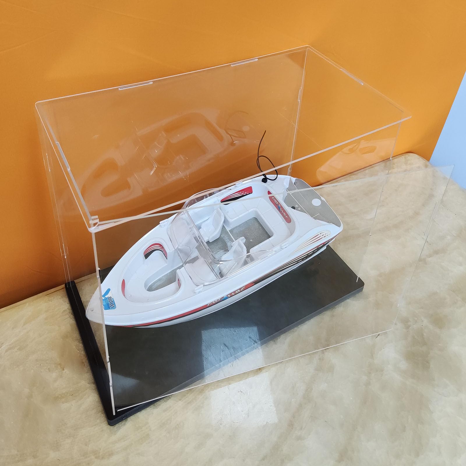 Klare Acryl-Vitrine-Assemble öffnende Tür, verdickte Basis, staubdichte Schutz Showcase für Action Figuren Spielzeug Collectibles (50x20x25cm/20x8x10inch)