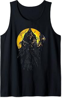 Scary Witch Hag Gothic Horror Occult Halloween Dark Art Tank Top