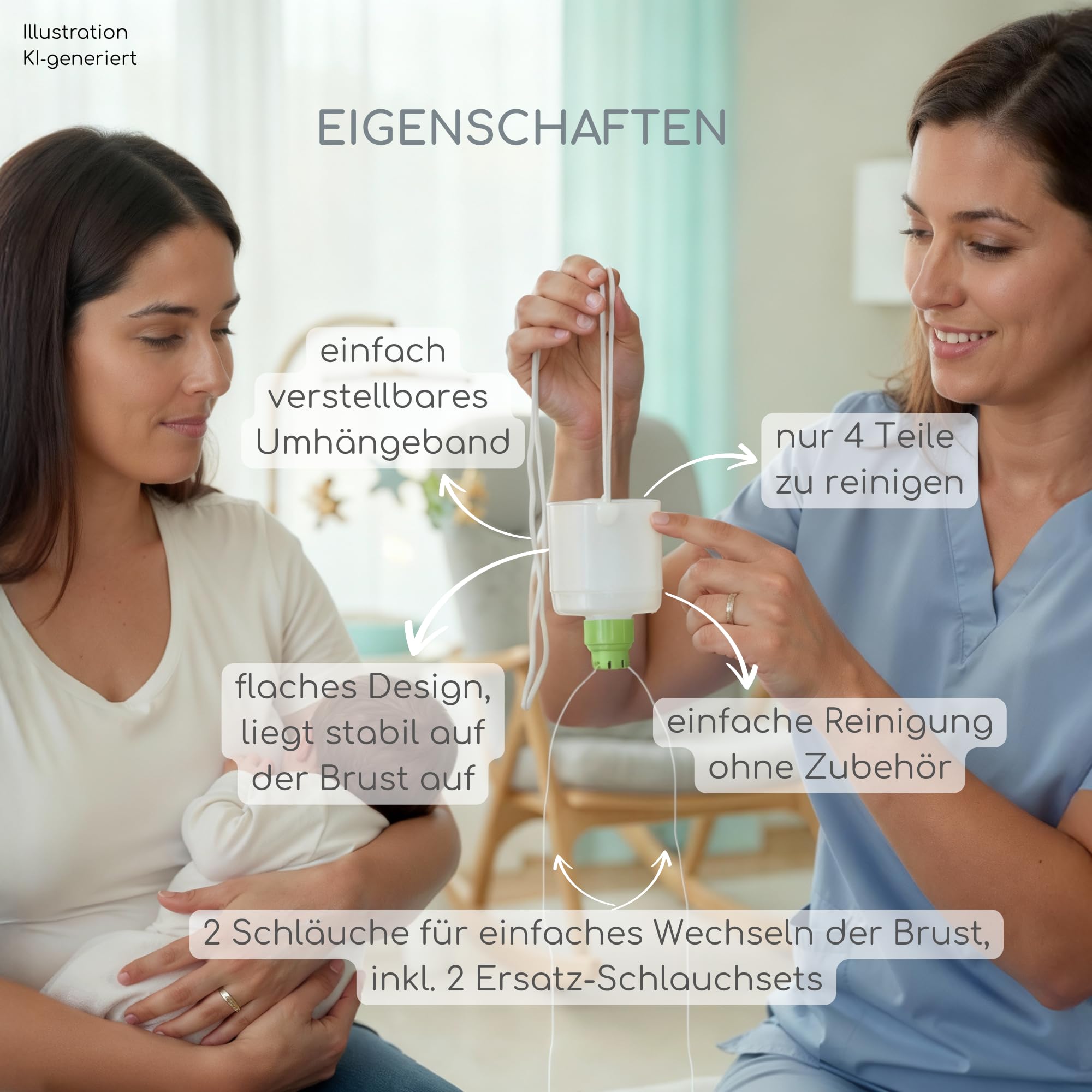 Ardo SNS (Supplemental Nursing System) Brusternährungsset zur stillfreundlichen Zufütterung an der Brust | Hilft Milchbildung fördern | Stillhilfe bei Frühgeburt, Saugschwierigkeiten und mehr