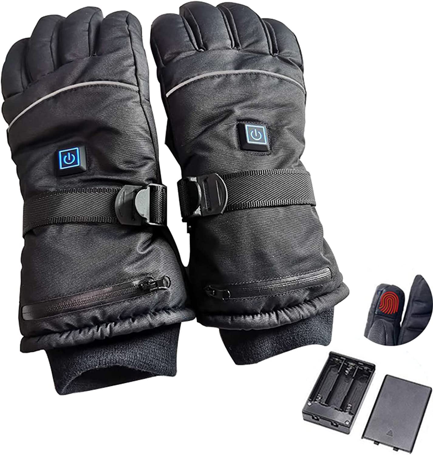 Guantes calefactables eléctricos con pantalla táctil, guantes térmicos a batería para moto