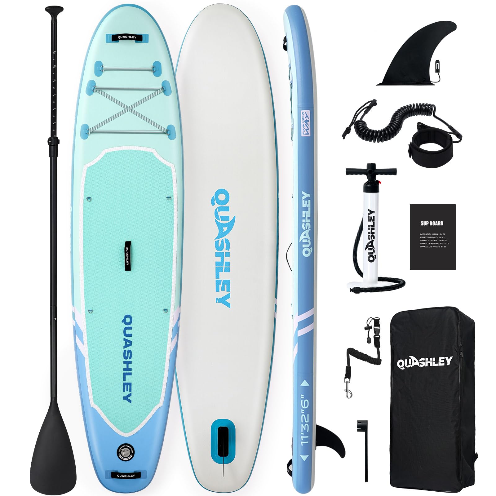 Sup Boards Stand Up Paddling Board Stand Up Paddling Board Standup Paddle Accesorios con Remo Ajustable, Bomba de Mano, Aleta, Correa, Kit de reparación, Mochila