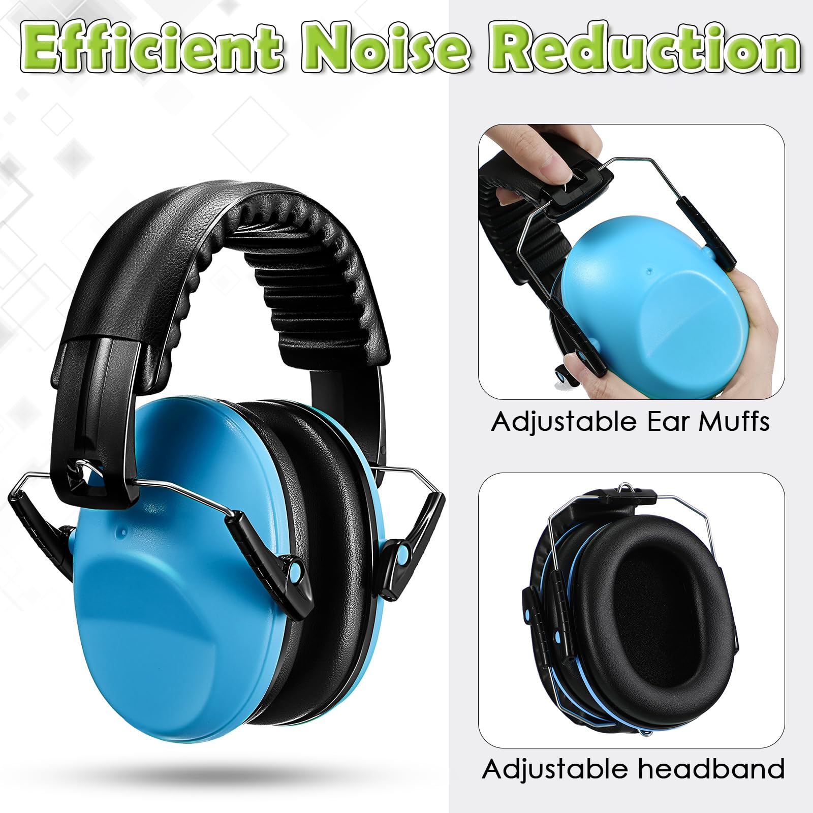 Copkim Paquete de 12 auriculares de protección auditiva para niños, auriculares de ruido para niños, protección auditiva ajustable, auriculares suaves para niños, protección auditiva para bebés,