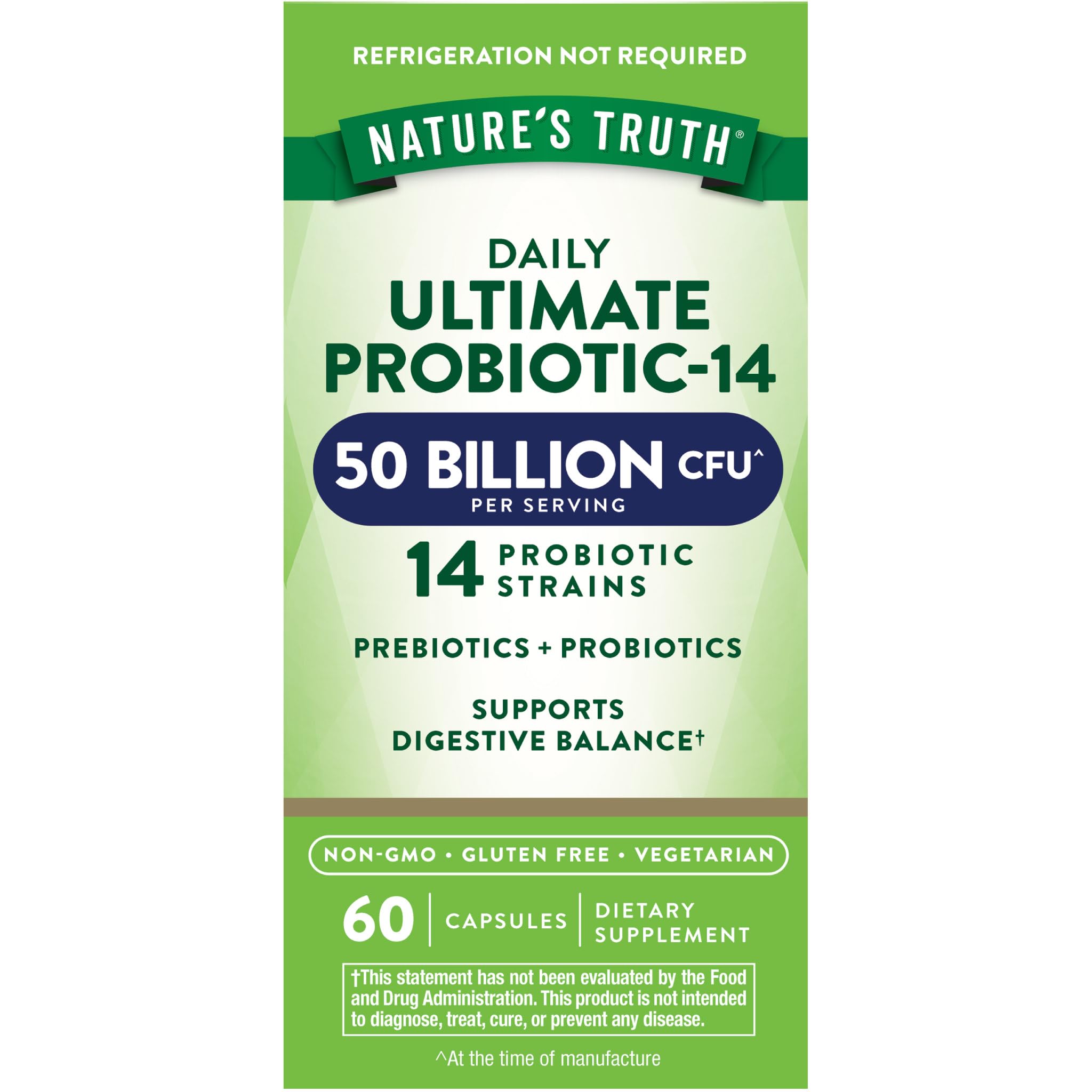 Nature's Truth Probiotic for Women and Men | 50 Billion CFU