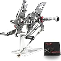 Vista 26 de Arashi (Versión 2.0) Estriberas ajustables para Yamaha MT09 FZ09 2014-2020 (QS)/FJ09 2014-2020/XSR900 2014-2021 MT 09 Conjunto de reposapiés Negro