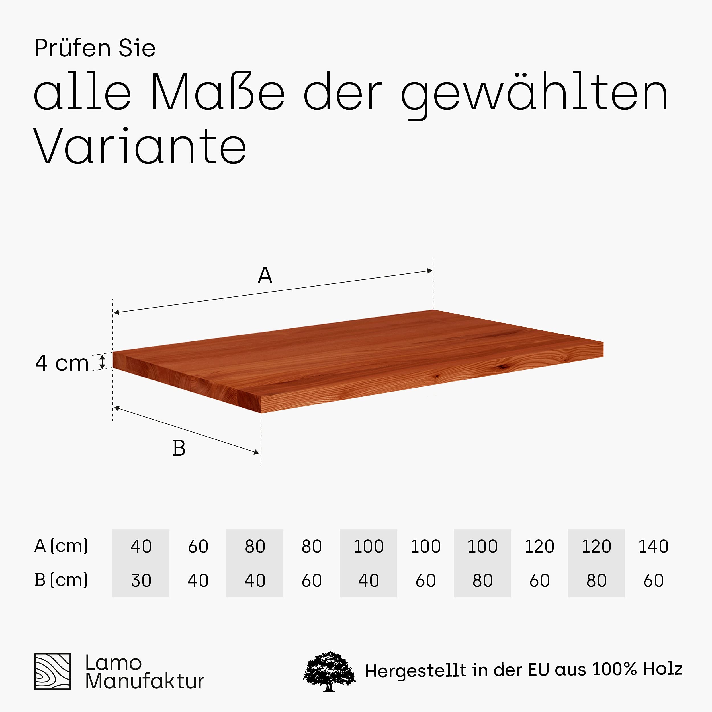 Tablero Mesa Natural Madera De Mango 80 X 80 X 3 Cm ️ 124,33€ - 2025