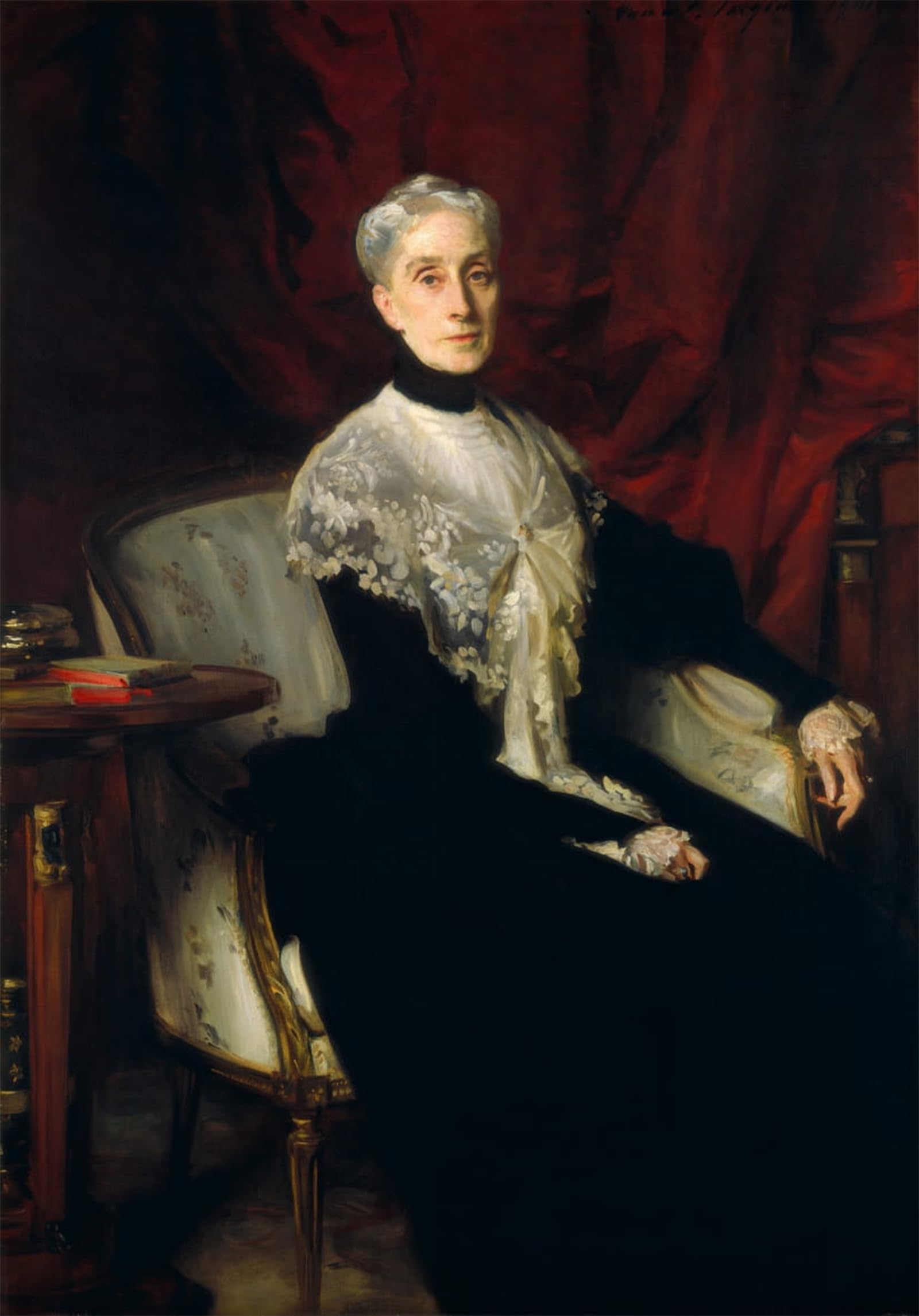 ARTXLXXBN Famous Painting Canvas Artwork Graffiti Print Ellen Peabody Endicott by John Singer Sargent Portrait Canvas Image for Home Decor 60x90cm