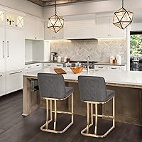Vista 18 de Sophia & William Taburetes de bar de 24 pulgadas para isla de cocina, taburetes de bar de altura de mostrador con respaldo, sillas de bar modernas