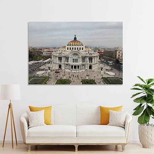 Miniatura 4 de Famous Places - Póster artístico del Palacio de Bellas Artes, México, póster artístico y arte de pared, póster moderno para decoración de dormitorio