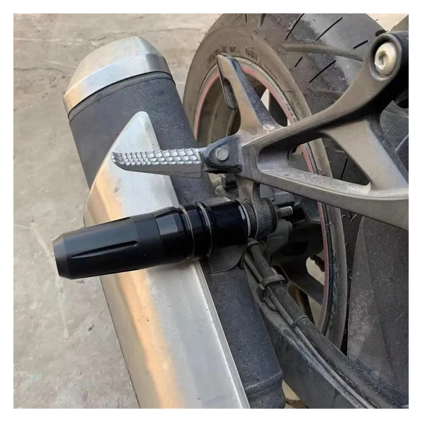 Motorrad Zubehör Aluminium Fallen Schutz Auspuff Slider Crash Pads FÜR 990SMR 990 SMR 2009-2013(A Set Black)