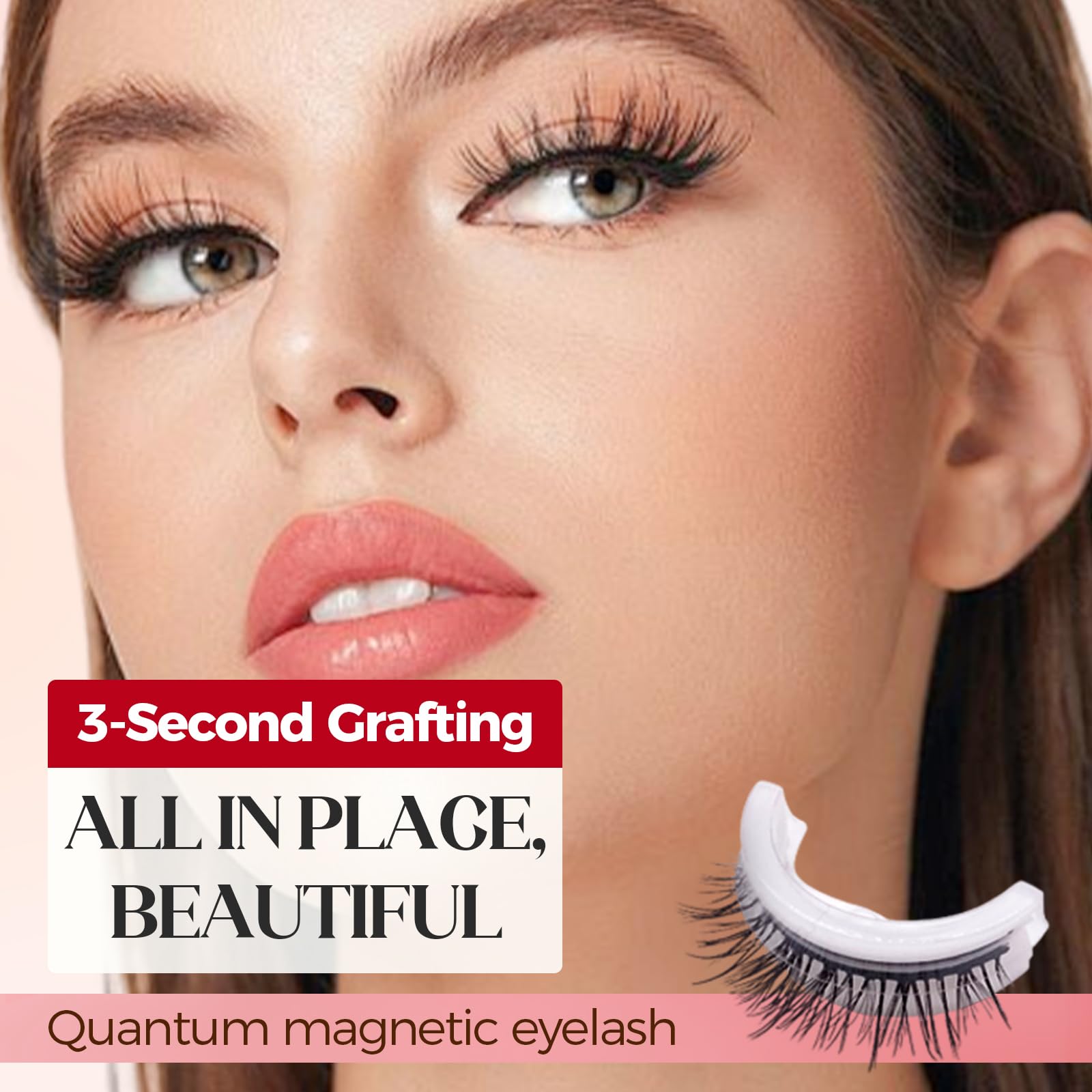 2 Pairs Self Adhesive False Eyelashes, Pre Glued Reusable Eyelashes, No Glue Needed Lashes, Beginner Eyelash Clusters for Women (Slender)