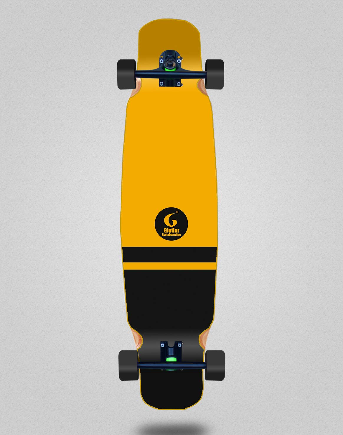 Skate Skateboard Longboard Complet Mix Bamboo 46x9 Glutier Flame