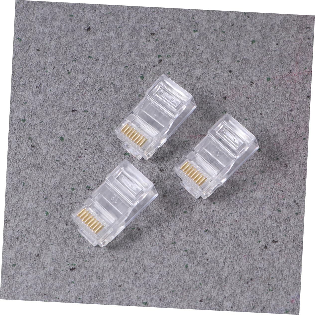 8p8c Cat5e Network Connector Modular Plug Terminals Plated Leads for Signal Strength