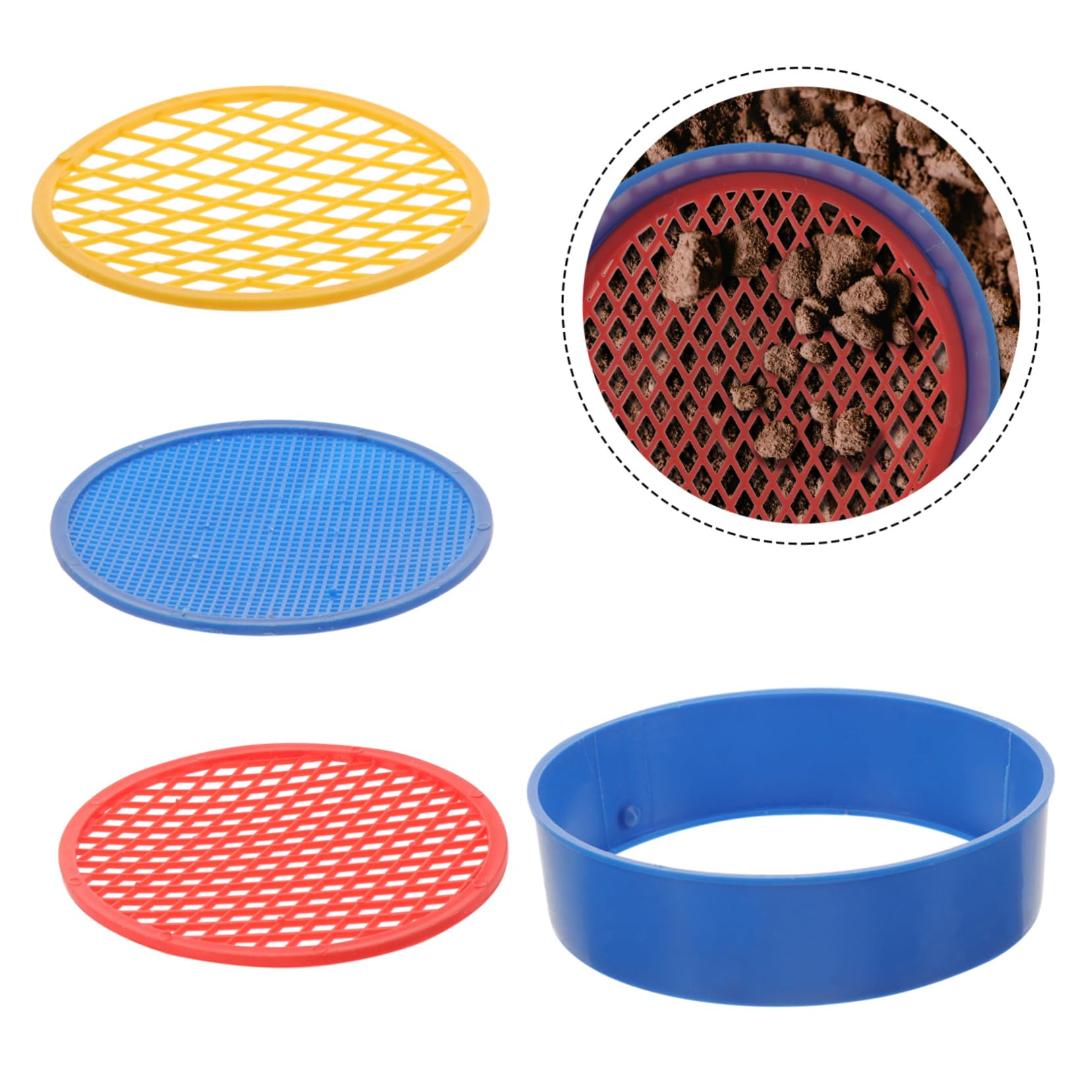 BESPORTBLE Lot de 15 Tamis À Mailles en Plastique pour Tamisage du Sol Outil De Jardinage Tamis À Mailles pour Plantation