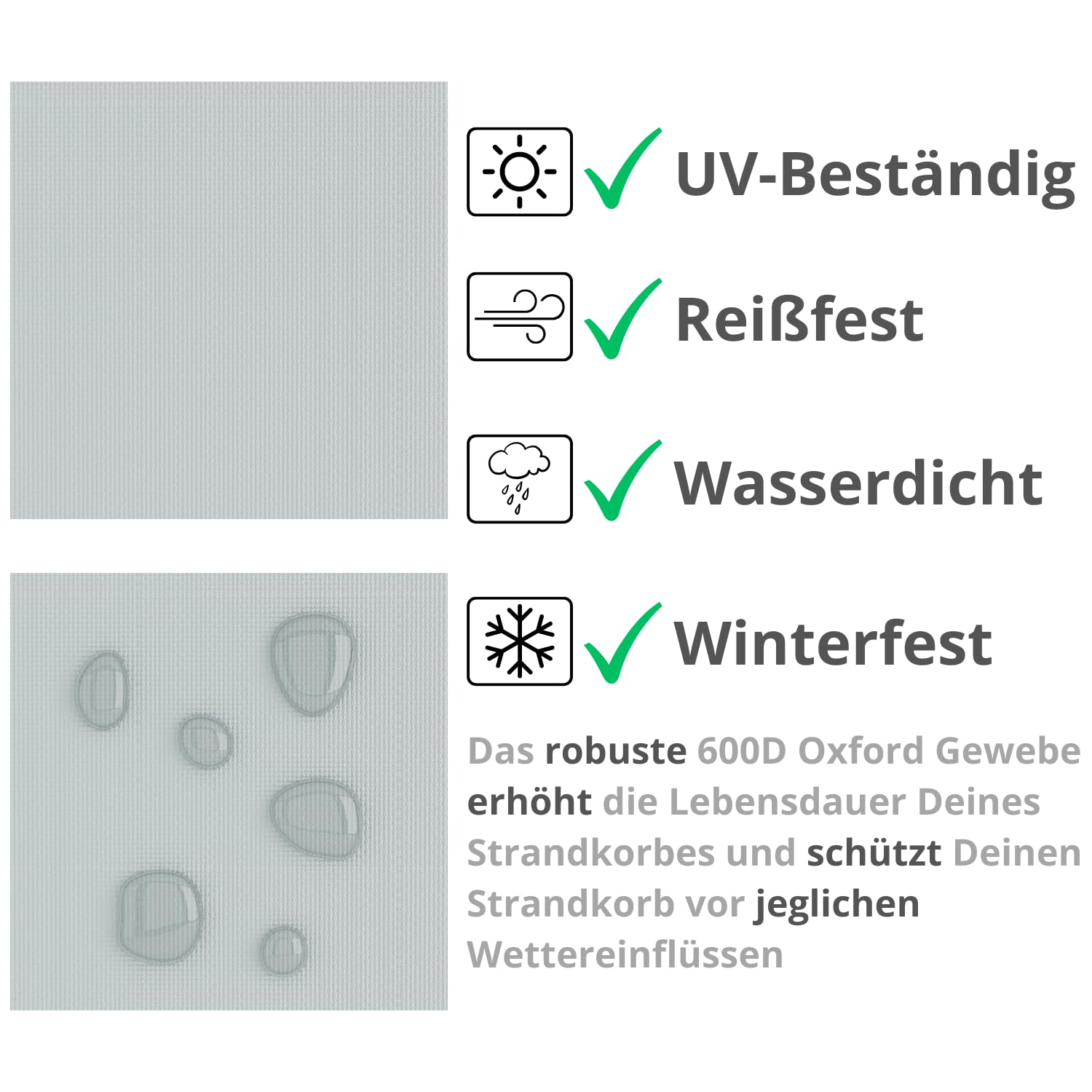 REVALA® Strandkorb Schutzhülle Winterfest | Abdeckung Strandkorb 2 sitzer | Strandkorbhülle 135 x 105 x 160 | UV-beständige Hülle Strandkorb wasserdicht aus 600D Oxford | Inklusive Aufbewahrungstasche