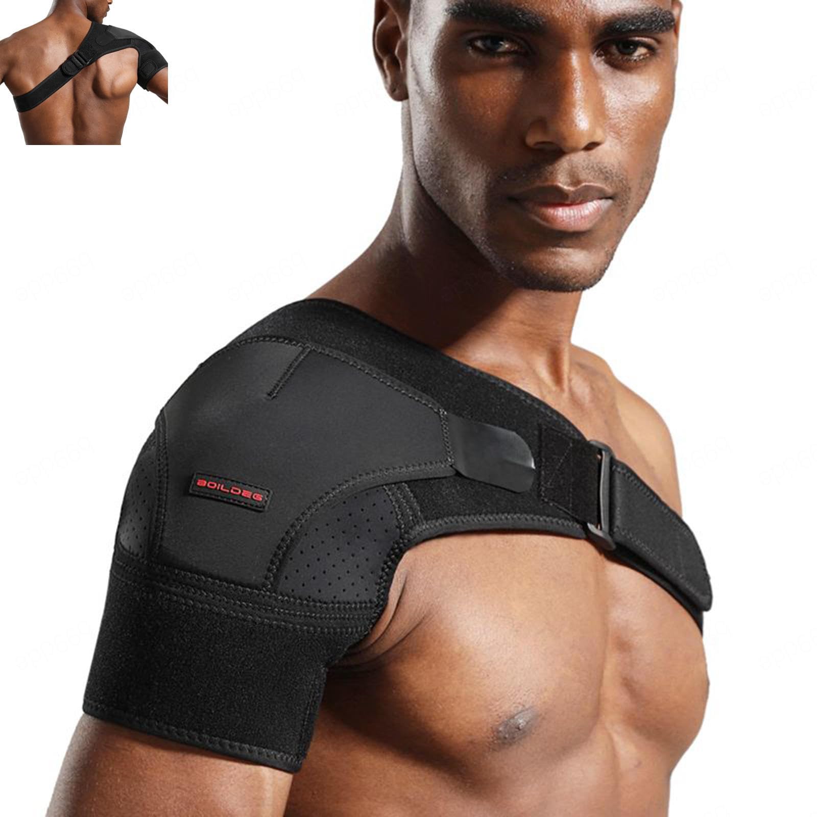 NIBHZ Tutore per Spalla - Immobilizzatore per Manicotto di Compressione della Spalla e Fascia di Supporto per Cuffia dei Rotatori Strappata, Dolore alla Spalla,Right